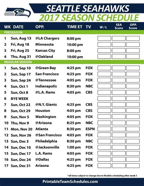 seahawks scheduke|Seattle Seahawks 2024 Regular Season NFL Schedule .